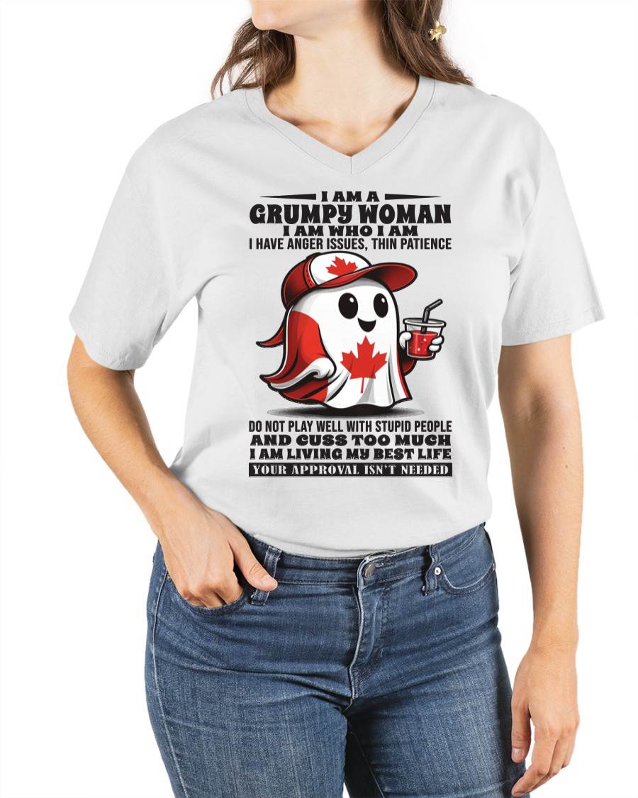 I Am A Grumpy Woman I Am Who I Am - T Shirt For Woman - DONN (SKU09-84)