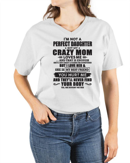 I'm Not A Perfect Daughter But My Crazy Mom Loves Me - Gift For Daughter From Mom - DONN00 (SKU07-57-00)