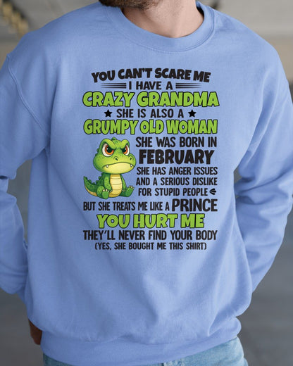 FEBRUARY - YOU CAN'T SCARE ME - FOR GRANDSON - GIFT FROM GRANDMA - EBIL02 (SKU09-85-02)