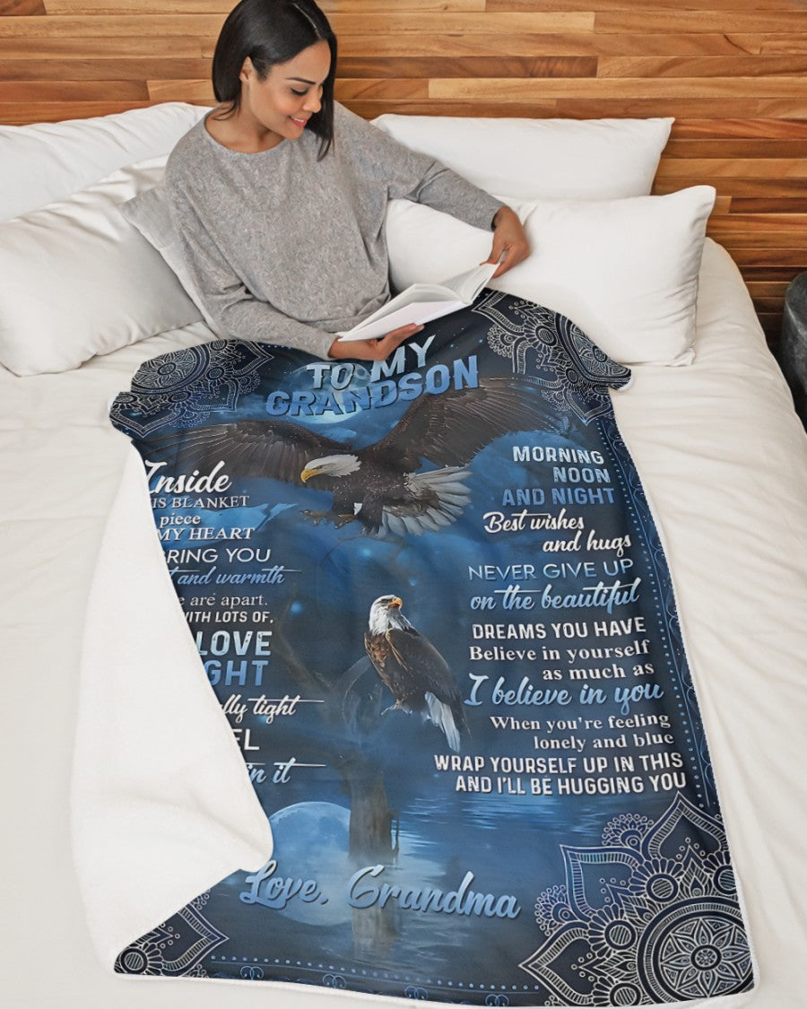 Special Gift For Your Grandson Blanket - From Grandma (SKUB11-119)