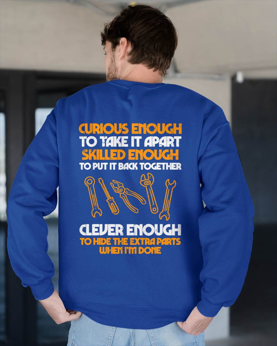 Curious Enough To Take It Apart Car Auto Garage Mechanic Men T-Shirt - Gift For Mechanic - DONN (SKUM08-D12)