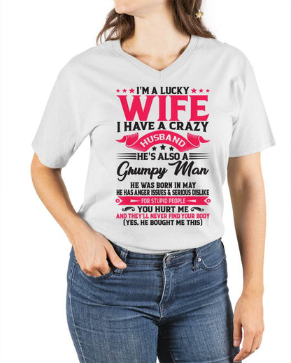 MAY - TO MY WIFE - I'M A LUCKY WIFE - GIFT FROM HUSBAND - Ebil05 (SKU10-136-05)