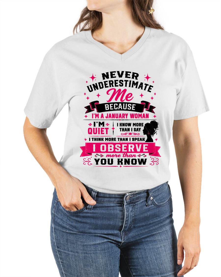 NEVER UNDERESTIMATE ME – T-SHIRT FOR WOMAN – DONN01 (SKU2607-308-01)