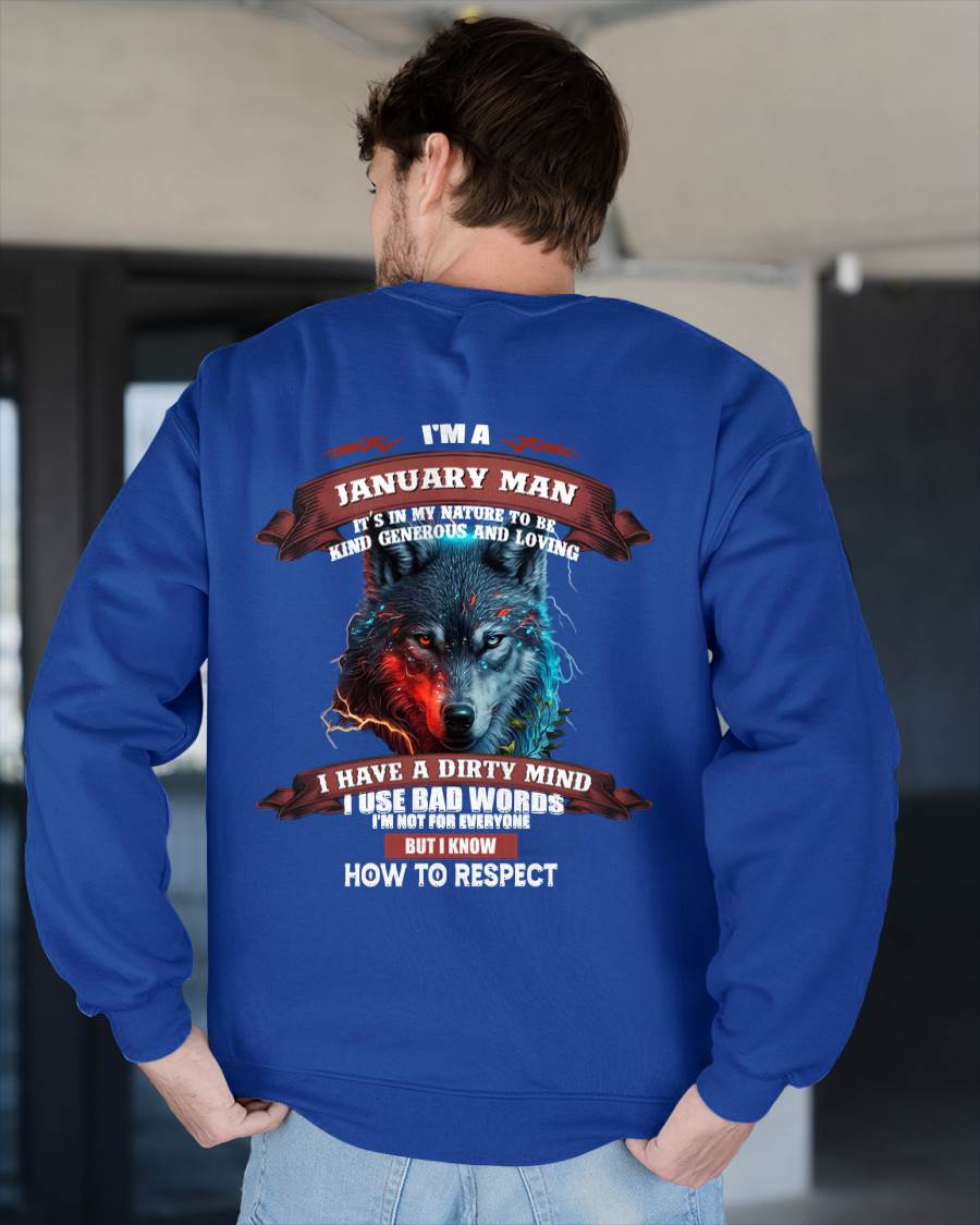 I'M A JANUARY MAN – T-SHIRT FOR MAN – DONN01 (SKU12-162-01)