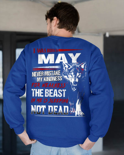 I Was Born In May Never Mistake My Kindness For Weakness - T-Shirt For Man - DONN05 (SKU08-64-05)