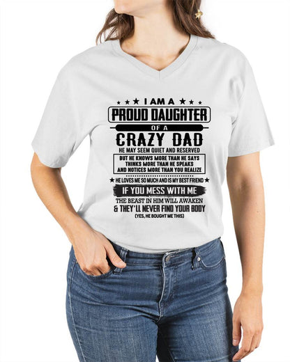 I Am A Proud Daughter Of A Crazy Dad – Gift For Daughter From Dad – DONN00 (SKU2603-183-00)