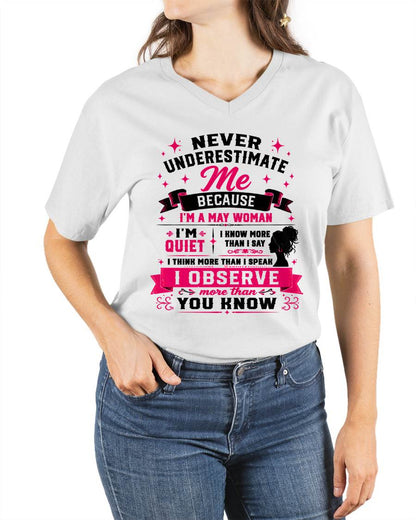 NEVER UNDERESTIMATE ME – T-SHIRT FOR WOMAN – DONN05 (SKU2607-308-05)