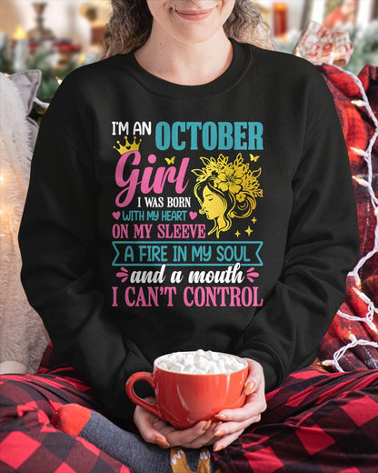 I'm An October Girl – T-Shirt For Woman – DOAN10 (SKU10-67-10)