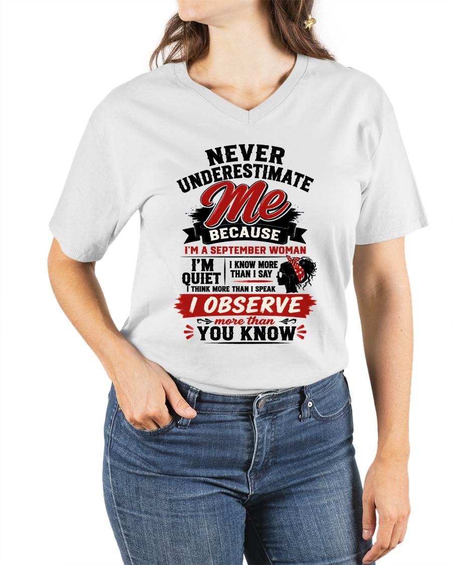 NEVER UNDERESTIMATE ME – T-SHIRT FOR WOMAN – DONN09 (SKU2607-324-09)