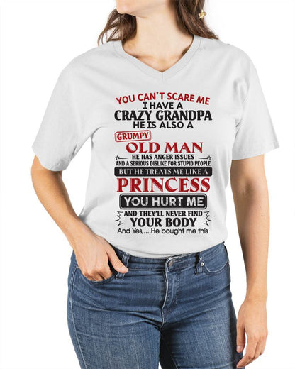 You Can’t Scare Me I Have A Freaking Crazy Grandpa – Gift For Granddaughter From Grandpa – DONN00 (SKU09-143-00)