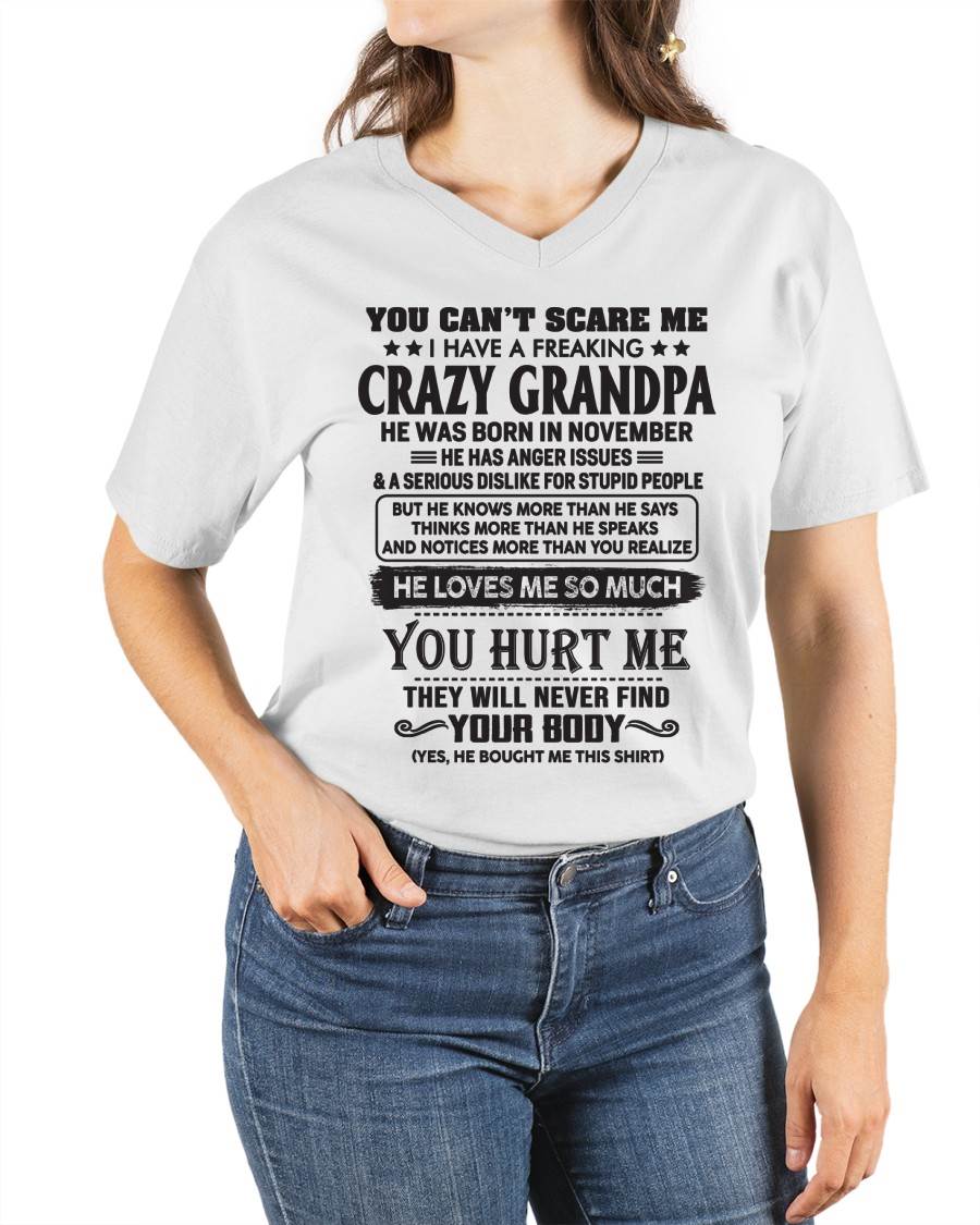 November – You Can’t Scare Me I Have A Freaking Crazy Grandpa – Gift For Granddaughter From Grandpa – DOAN11 (SKU12-221-11)