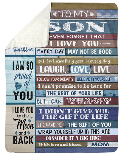 Special Gift For Your Son Blanket - From Mom