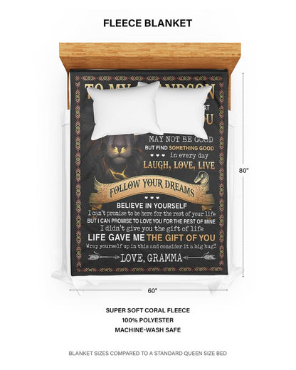 Special Gift For Your Grandson Blanket - From Grandma (SKUB09-43)