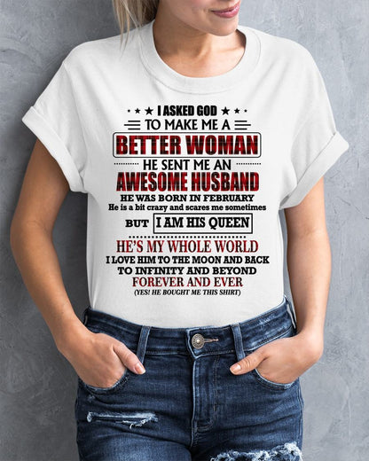 FEBRUARY - GOD SENT ME AN AWESOME HUSBAND - GIFT FROM HUSBAND - EBIL02 (SKU12-321-02)