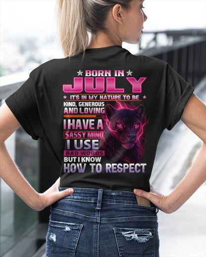 Born In July – T-Shirt For Woman – DONN07 (SKU09-24-07)