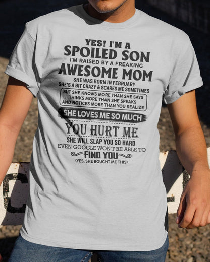 February - Awesome Mom - Perfect gift for your son From Mom ebil02 (SKU-SPW-02)