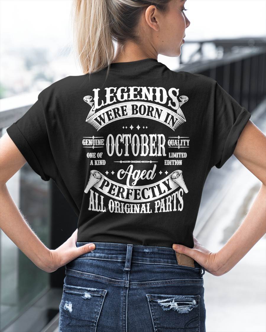 Legends Were Born In October - T Shirt For Woman - DONN10 (SKU08-37-10)