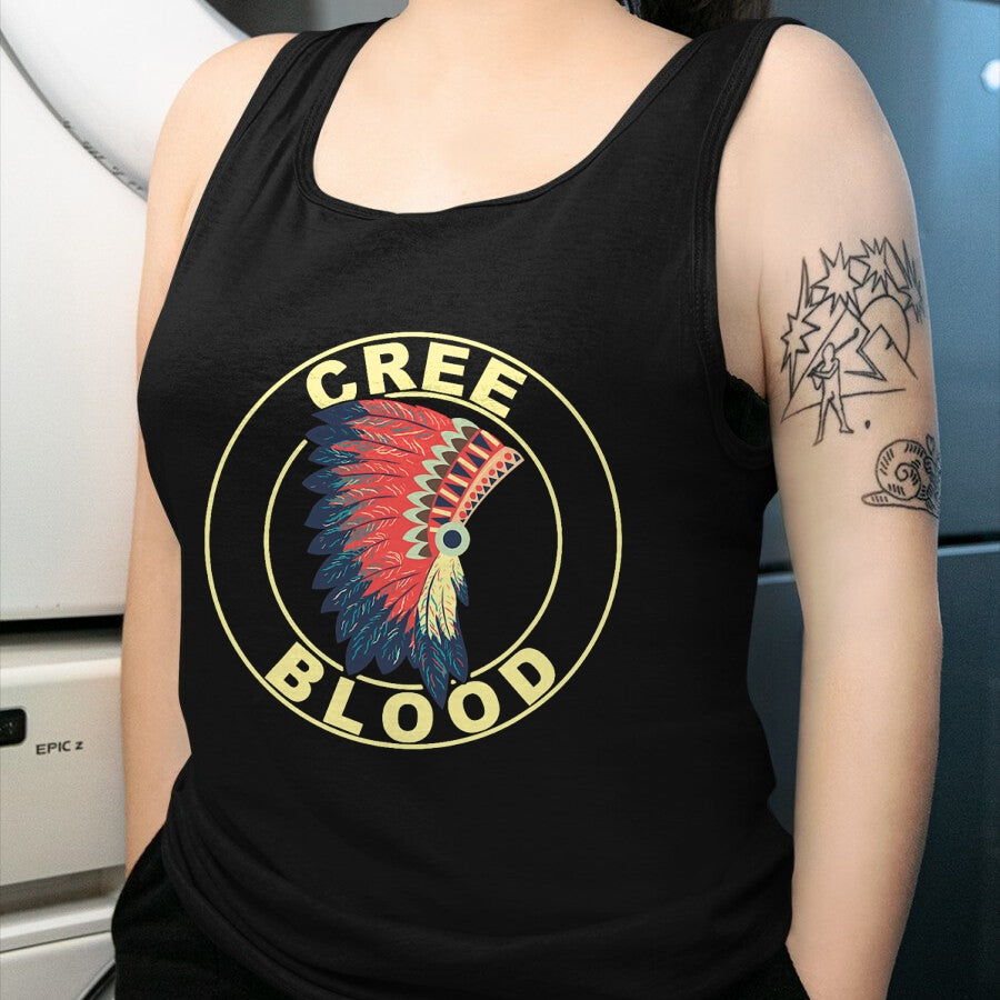 Native American T-Shirts, Vintage Native American Unisex T-Shirt/Hoodie/Sweatshirt HLT00 - American Flag - Comanche Blood Headdress Native American Comanche Tribe T-Shirt