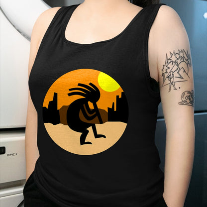 Native American T-Shirts, Vintage Native American Unisex T-Shirt/Hoodie/Sweatshirt HLT00 - Kokopelli Native American Sunset T-Shirt T-Shirt