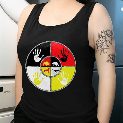 Native American T-Shirts, Vintage Native American Unisex T-Shirt/Hoodie/Sweatshirt HLT00 - Native Americans - Medicine Wheel - MMIW T-Shirt (1)
