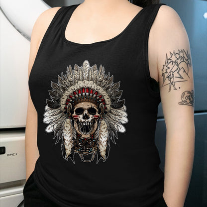 Native American T-Shirts, Vintage Native American Unisex T-Shirt/Hoodie/Sweatshirt HLT00 - American Flag - Chief Head Native American Indians Warbonnets Headdress T-Shirt (1)