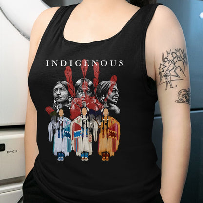 Native American T-Shirts, Vintage Native American Unisex T-Shirt/Hoodie/Sweatshirt HLT00 - Native American Indigenous Red Hand Indian Blood Themed Long Sleeve T-Shirt (1)