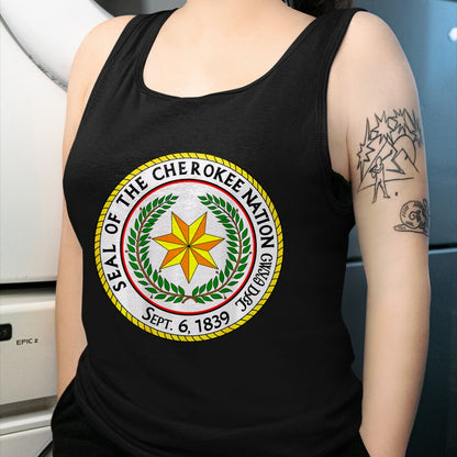 Native American T-Shirts, Vintage Native American Unisex T-Shirt/Hoodie/Sweatshirt HLT00 - Double Sided Seal of the Cherokee Nation Native American T-Shirt