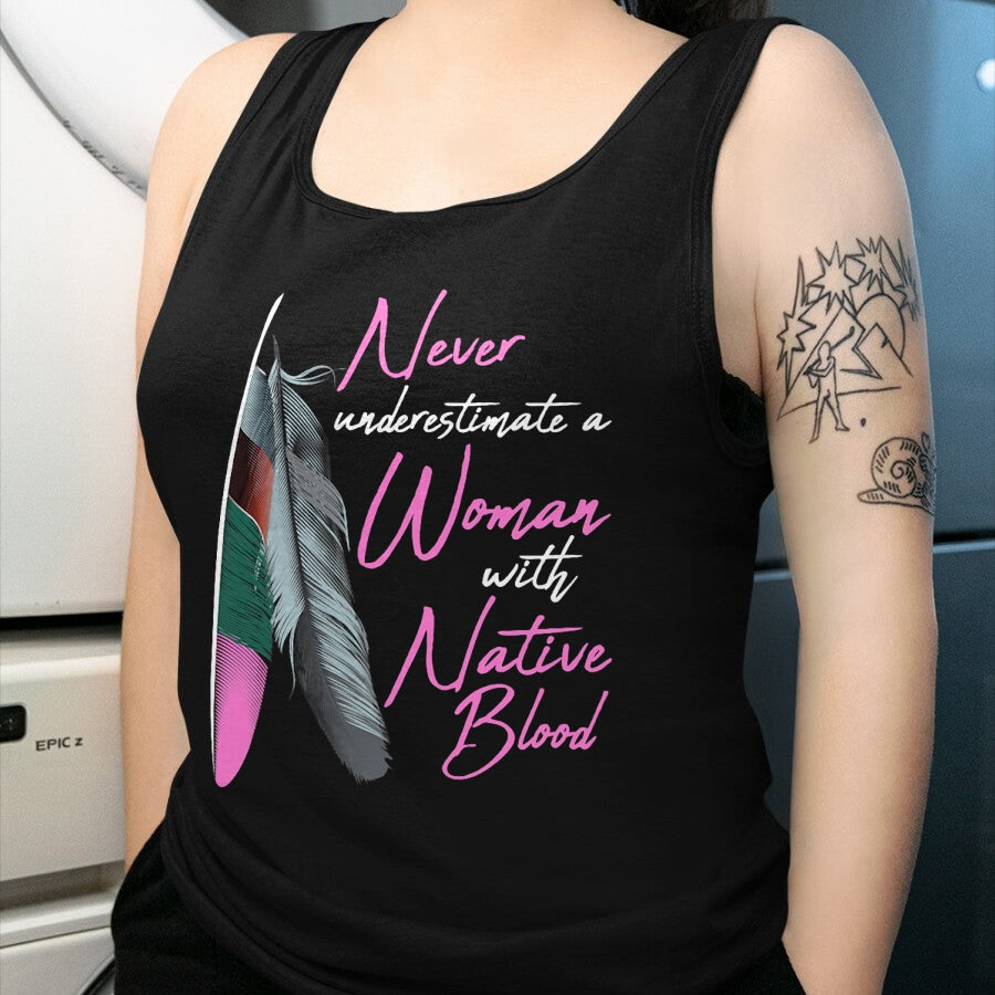 Native American T-Shirts, Vintage Native American Unisex T-Shirt/Hoodie/Sweatshirt HLT00 - Native American Indian A Woman With Native Blood T-Shirt (1)