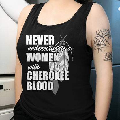 Native American T-Shirts, Vintage Native American Unisex T-Shirt/Hoodie/Sweatshirt HLT00 - American Flag - Cool Cherokee Blood Women Funny Native American Gift For Her T-Shirt (1)