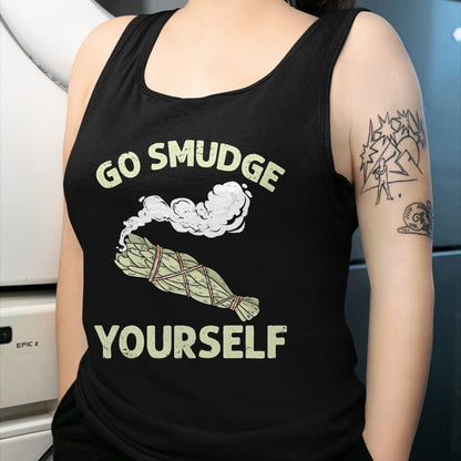 Native American T-Shirts, Vintage Native American Unisex T-Shirt/Hoodie/Sweatshirt HLT00 - Go Smudge Yourself Native American Funny Smudging Feather T-Shirt (3)