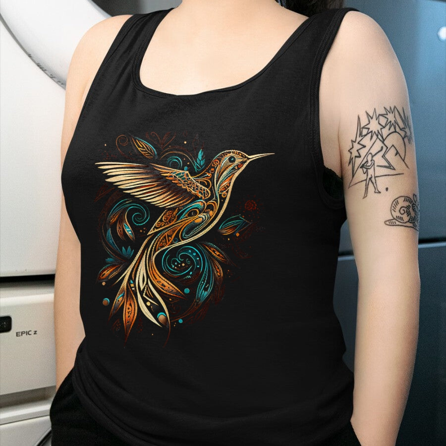 Native American T-Shirts, Vintage Native American Unisex T-Shirt/Hoodie/Sweatshirt HLT00 - Hummingbird Native American Indian Northwest Tribal Graphic T-Shirt