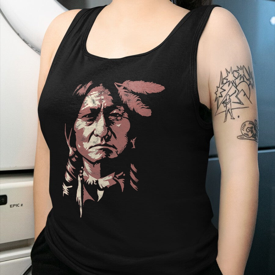 Native American T-Shirts, Vintage Native American Unisex T-Shirt/Hoodie/Sweatshirt HLT00 - Sitting Bull Native American Indian Chief Lakota Sioux Pride T-Shirt (1)