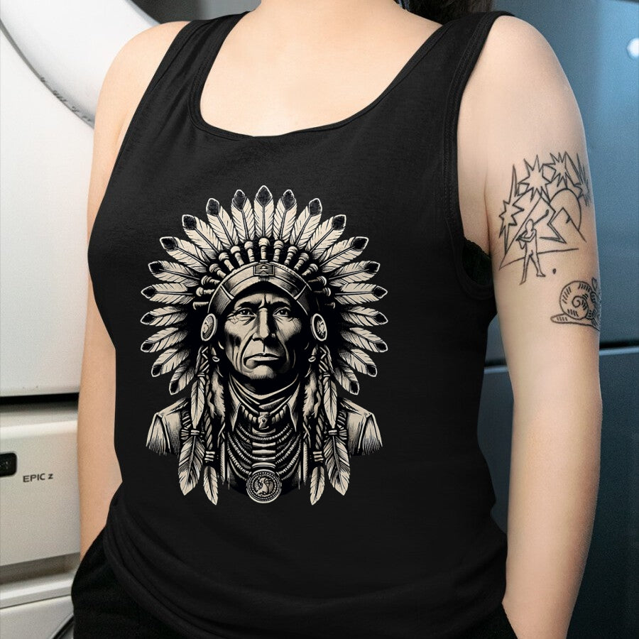 Native American T-Shirts, Vintage Native American Unisex T-Shirt/Hoodie/Sweatshirt HLT00 - Headdress Chief Ancestors Vintage, Native American Indian T-Shirt (1)