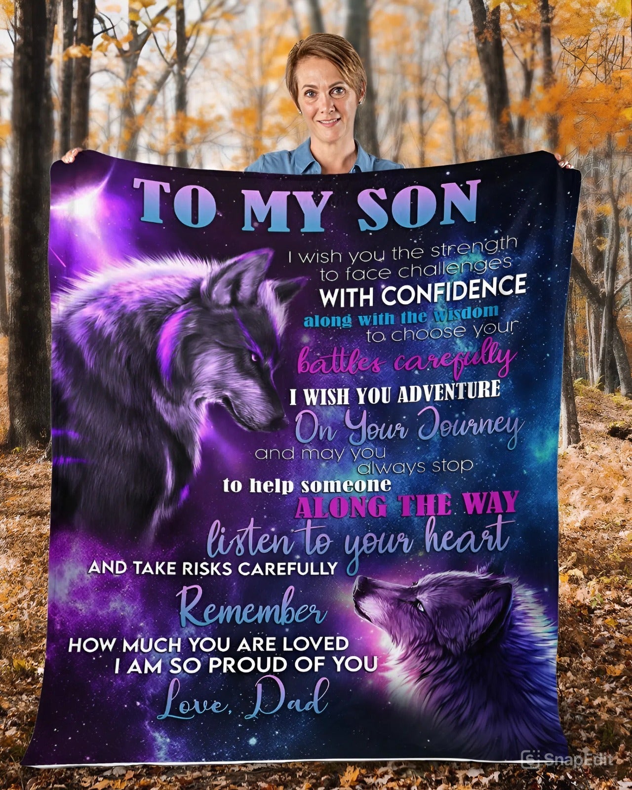 Special Gift For Your Son Blanket "Listen To You Heart" - From Dad (SKUB12-139)