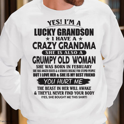 FEBRUARY - LUCKY GRANDSON OF CRAZY GRANDMA -  FROM GRANDMA - EBIL02 (SKU10-173-02)