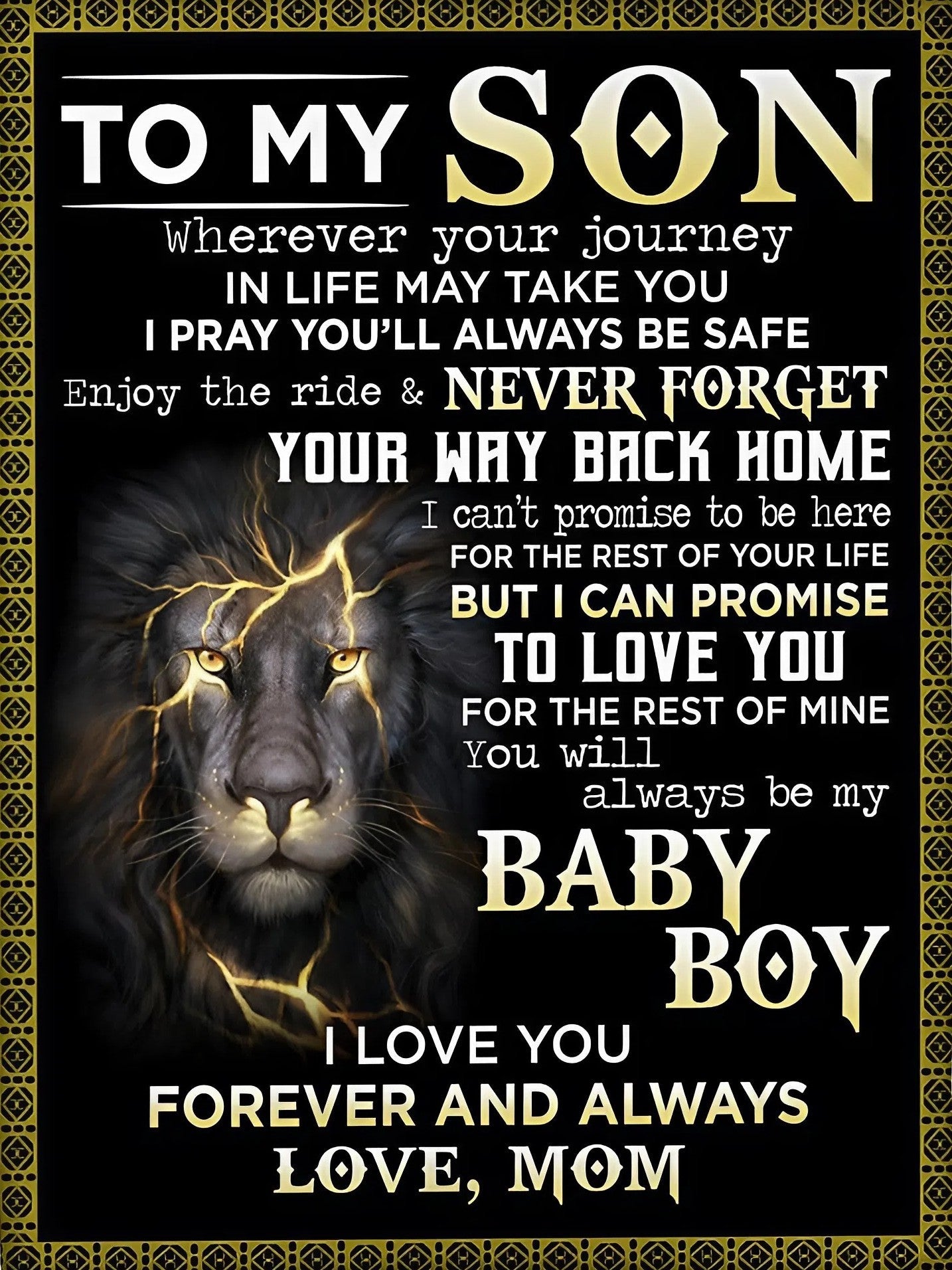 Special Gift For Your Son Blanket - From Mom00