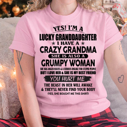 LUCKY GRANDDAUGHTER OF CRAZY GRANDMA - PERFECT GIFT FROM GRANDMA - EBIL00 (SKU12-146-00)