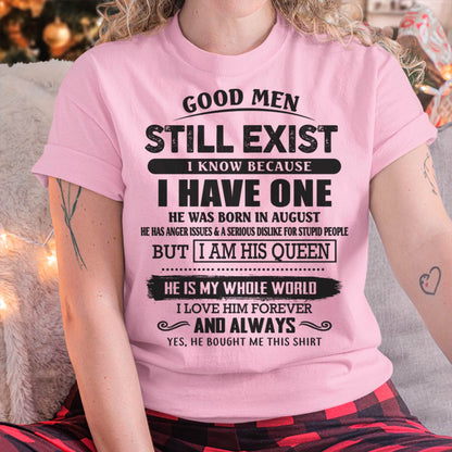 August - Good Men Still Exist - Perfect Gift For Girlfriend, Wife From Husband - EBIL08 (SKU07-166-08)