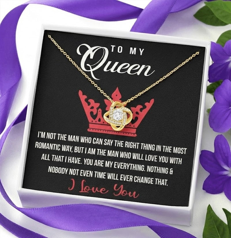 TO MY WIFE "You Are My Everything" - FROM HUSBAND - Premium Love Knot Necklace