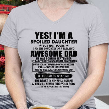 September - I'm Spoiled Daughter - Gift for Daughter from Dad - EBIL09 (SKU-TDD1206-09)