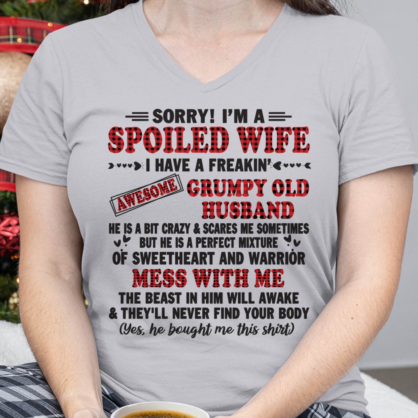 SPOILED WIFE OF AWESOME GRUMPY OLD HUSBAND - PERFECT GIFT  FROM HUSBAND - EBIL00 (SKU12-111-00)