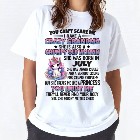 You Can’t Scare Me I Have A Crazy Grandma - Gift For Grandson And Granddaughter From Grandma - DONN07 (SKU09-106-07)