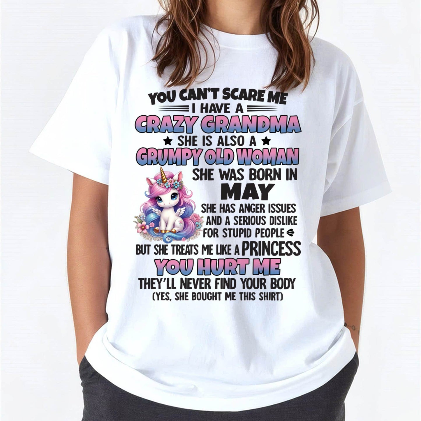 You Can’t Scare Me I Have A Crazy Grandma - Gift For Grandson And Granddaughter From Grandma - DONN05 (SKU09-106-05)
