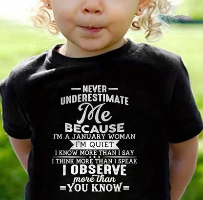 NEVER UNDERESTIMATE ME - T SHIRT FOR WOMAN - DONN01 (SKU2606-23-01)
