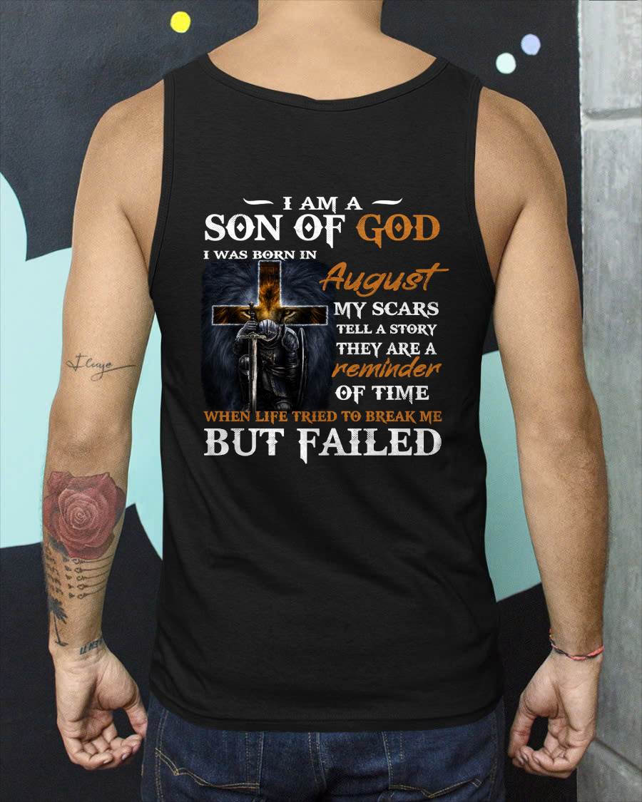 August - I Am A Son Of God - T Shirt For Man - DONN08 (SKU2605-57-08)