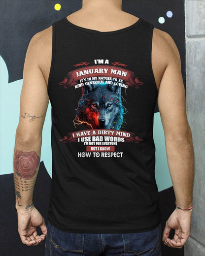 I'M A JANUARY MAN – T-SHIRT FOR MAN – DONN01 (SKU12-162-01)